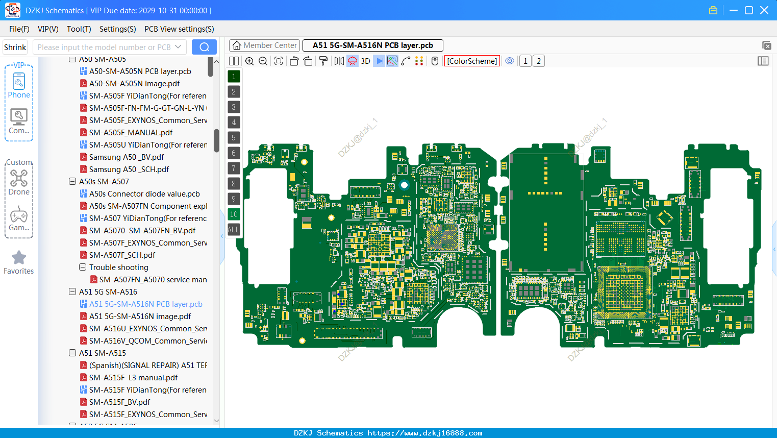 Samsung A51 5G-SM-A516N PCB Layer